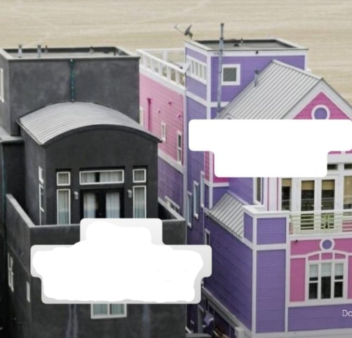 black house pink house Blank Meme Template