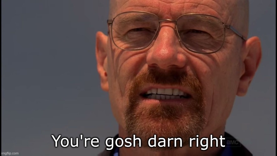 You're gosh darn right | made w/ Imgflip meme maker