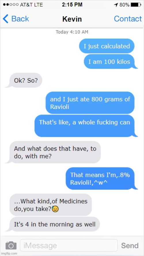 Insert cool title | image tagged in raviolis,texting | made w/ Imgflip meme maker
