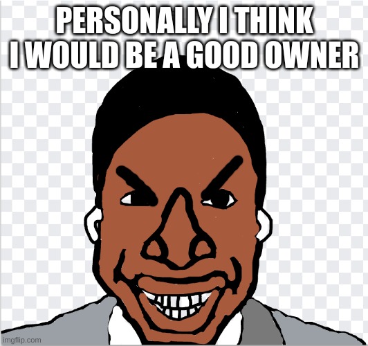 MSMG | PERSONALLY I THINK I WOULD BE A GOOD OWNER | image tagged in go ahead mom | made w/ Imgflip meme maker