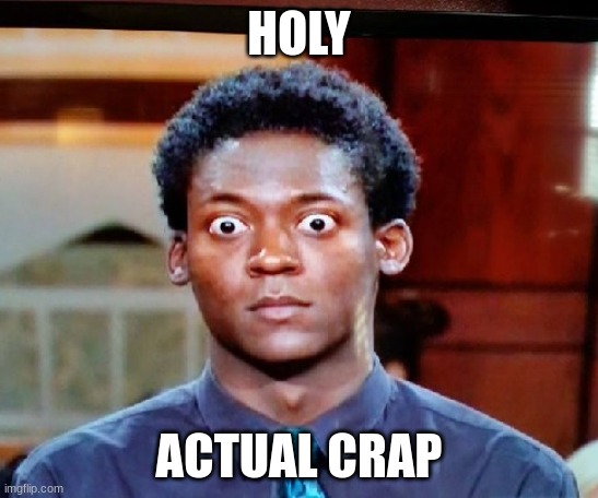 Holy Crap Eyes | HOLY ACTUAL CRAP | image tagged in holy crap eyes | made w/ Imgflip meme maker