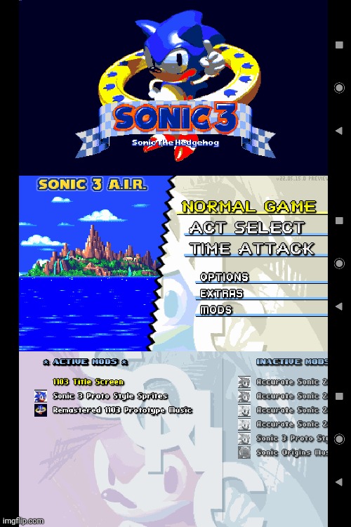 Through several mods, i made Sonic 3 air look like a prototype | made w/ Imgflip meme maker