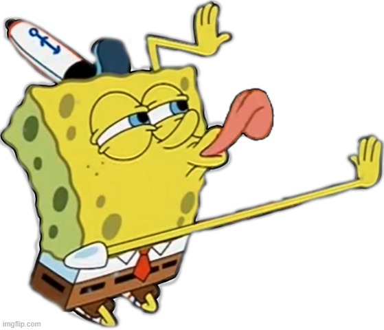 Spongebob lick | image tagged in spongebob lick | made w/ Imgflip meme maker