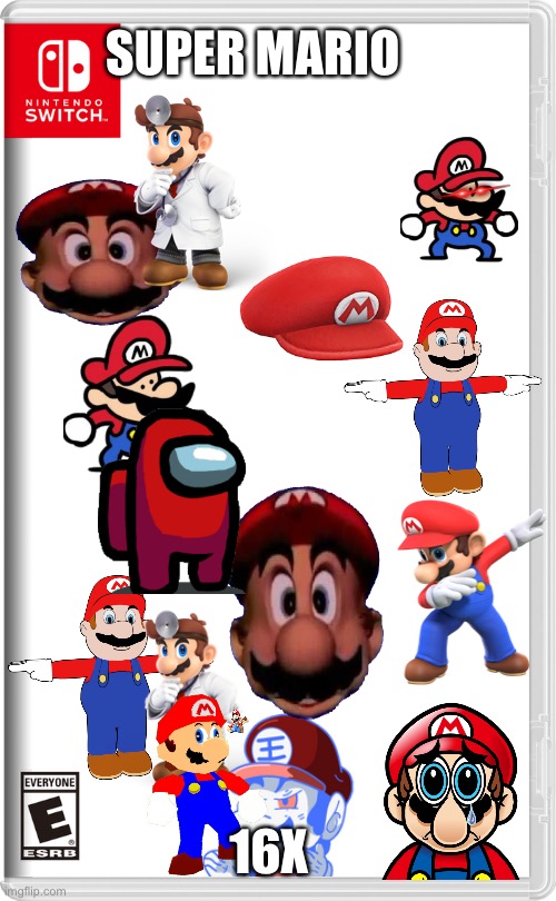 The new Mario game is out! | SUPER MARIO; 16X | image tagged in nintendo switch | made w/ Imgflip meme maker
