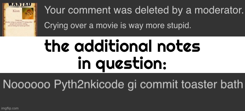 I’m still amused by the fact that Lorena will still not stop her bullshit. | the additional notes
in question: | made w/ Imgflip meme maker
