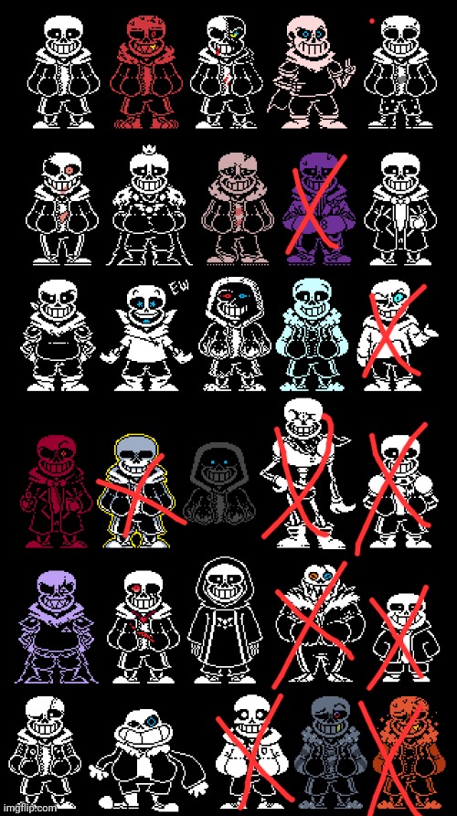 Sans AUs | image tagged in sans aus | made w/ Imgflip meme maker