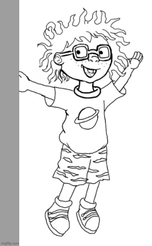 Chuckie Finster drawing (made on her cell phone!) | image tagged in chuckie finster drawing done on her cell phone,rugrats,90s,drawing,trending,trending now,rugrats | made w/ Imgflip meme maker