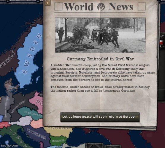 What are the odds AI Germany goes civil war? | made w/ Imgflip meme maker