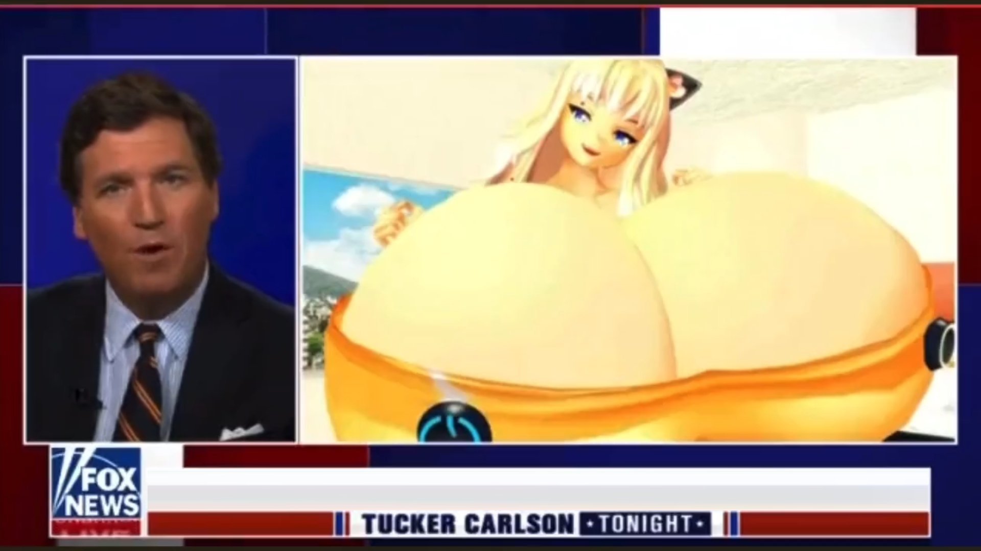 High Quality Tucker Carlson Tits Blank Meme Template