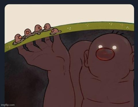 Big Diglett underground | image tagged in big diglett underground | made w/ Imgflip meme maker