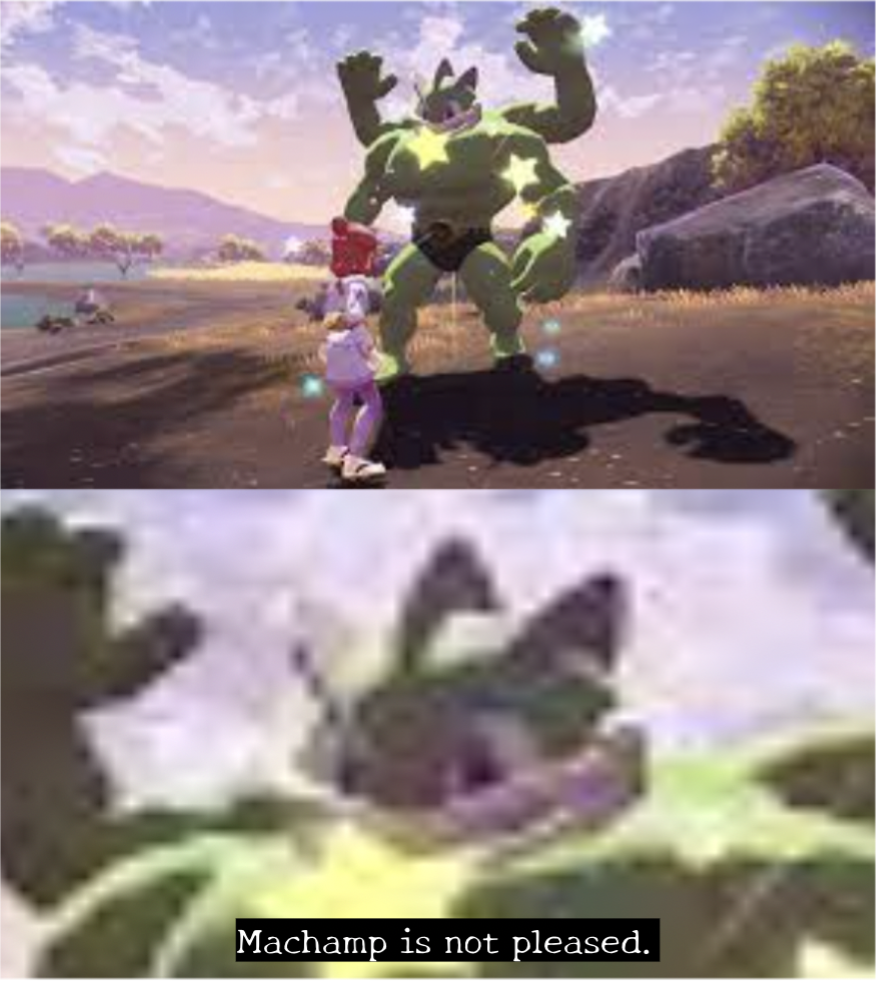 Machamp is not pleased. Blank Meme Template