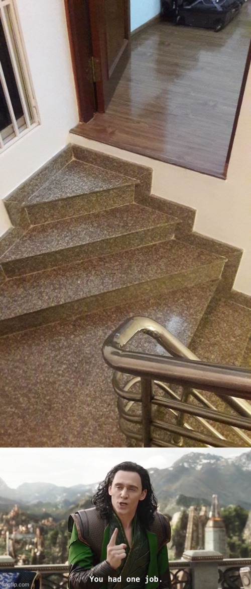 Stairs leading to wall | image tagged in you had one job just the one,you had one job,lol,funny,lol so funny | made w/ Imgflip meme maker