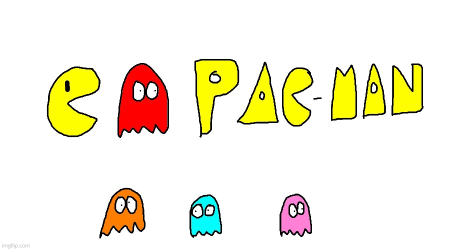 Pac-Man parody artwork | image tagged in pacman,parody,artwork,cute | made w/ Imgflip meme maker