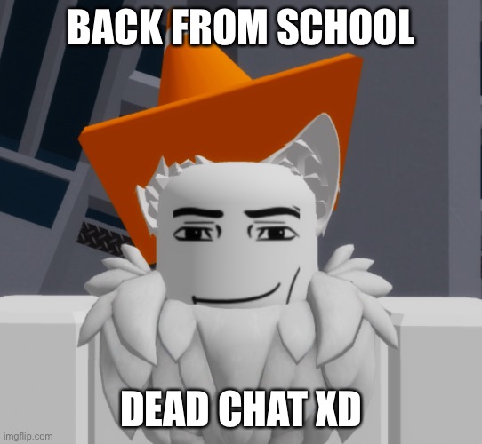 shitpost | BACK FROM SCHOOL; DEAD CHAT XD | image tagged in cone | made w/ Imgflip meme maker