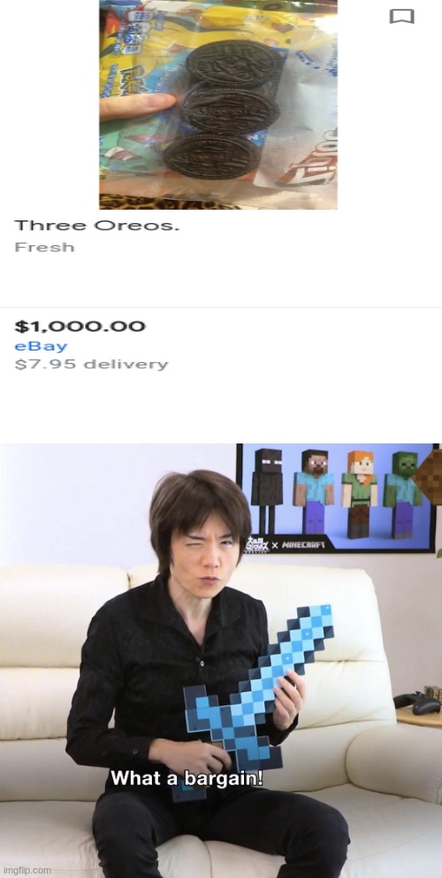 WOW | image tagged in what a bargain,oreos | made w/ Imgflip meme maker