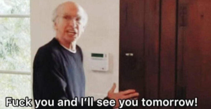High Quality Fuck you and I'll see you tommorow! Blank Meme Template