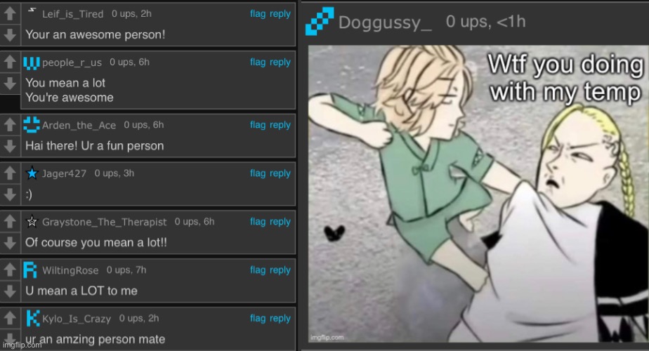 Mf using my temp to make a depressed post liek wat | made w/ Imgflip meme maker