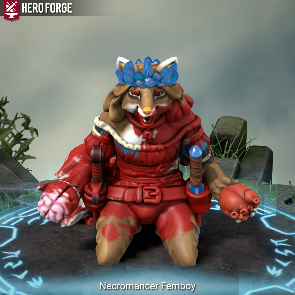 High Quality Necromancer Furry Femboy Blank Meme Template
