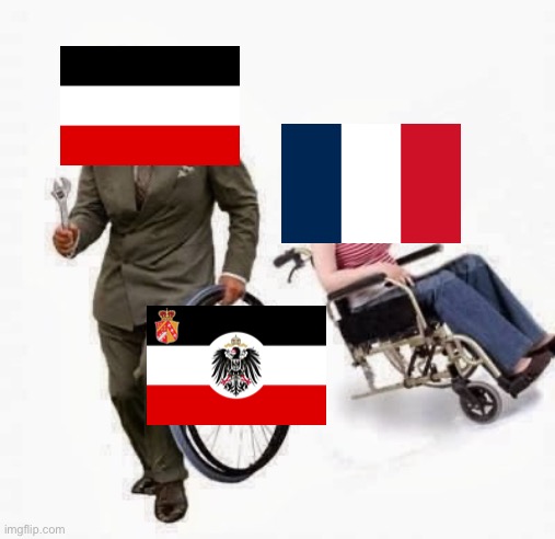 Franco Prussian war be like | image tagged in wheel steal,france,germany,prussia | made w/ Imgflip meme maker