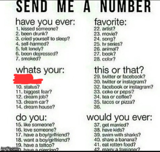 Not answering 8 and 9 so don't even ask | made w/ Imgflip meme maker