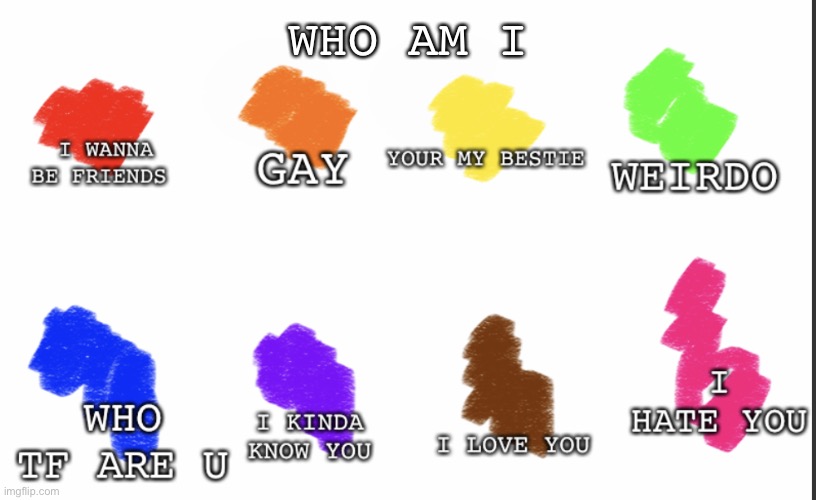 What color am I? | WHO AM I | image tagged in what color am i | made w/ Imgflip meme maker