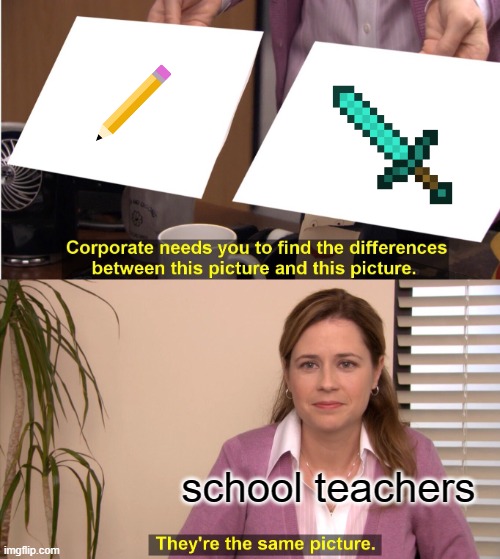 They're The Same Picture Meme | school teachers | image tagged in memes,they're the same picture | made w/ Imgflip meme maker