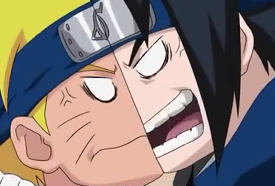 Sasuke and Naruto Arguing Blank Meme Template
