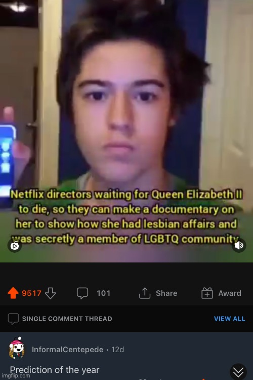 This was posted a few hours before her death was announced. Also, I’m alive I guess | made w/ Imgflip meme maker
