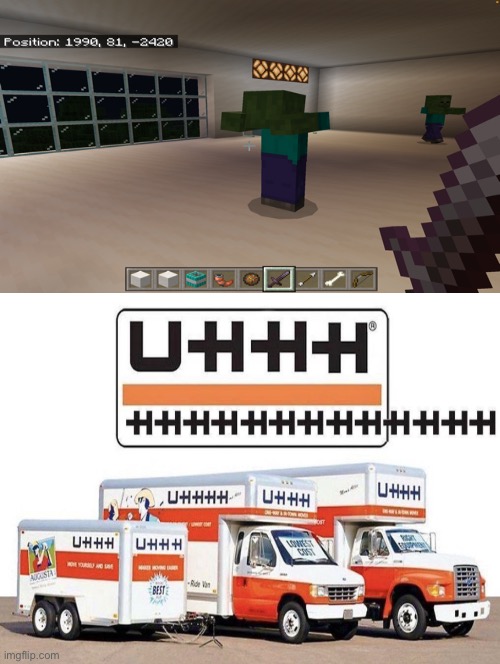 What exactly is he looking at??? | image tagged in uhhh truck,double long black template,minecraft memes,zombie | made w/ Imgflip meme maker