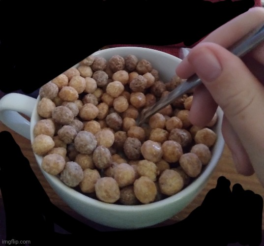 Coco puffs in a cup. Haha | made w/ Imgflip meme maker