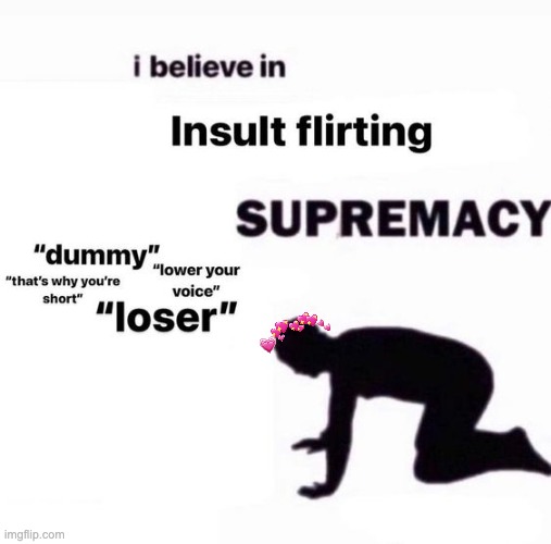 I'm a middle schooler, sue me. And that's also my way of flirting to others. | image tagged in insult flirts,idk,my opinion ok | made w/ Imgflip meme maker