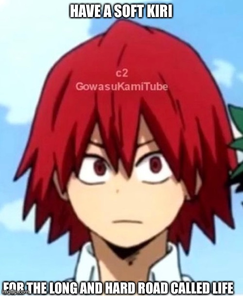 HAVE A SOFT KIRI; FOR THE LONG AND HARD ROAD CALLED LIFE | made w/ Imgflip meme maker