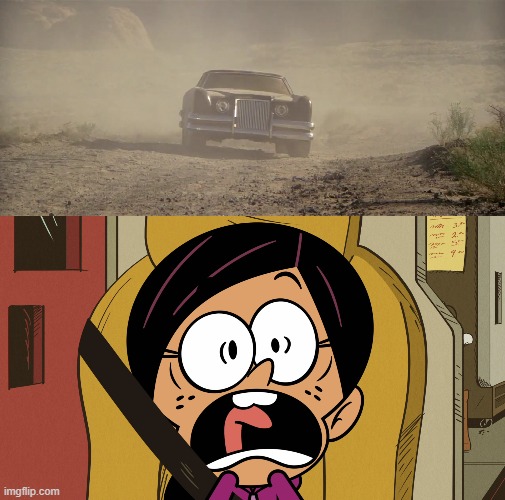 The Car scares Ronnie Anne | image tagged in the loud house | made w/ Imgflip meme maker