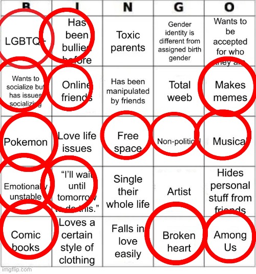 TheSuitedGayWeeb's Bingo | image tagged in jer-sama's bingo | made w/ Imgflip meme maker