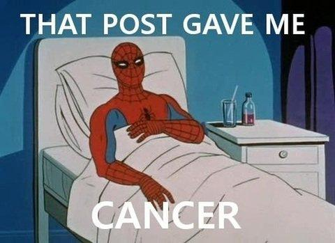that post gave me cancer Blank Meme Template