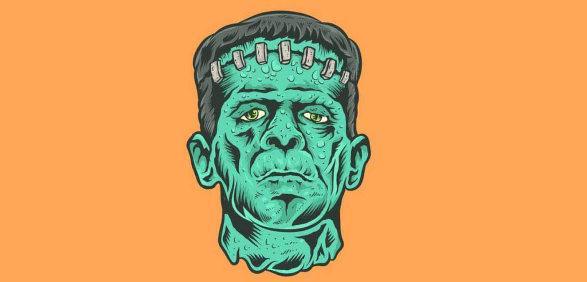 Frankenstein graphic imahe. Blank Meme Template