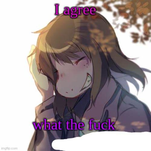 Susie | I agree what the fuck | image tagged in susie | made w/ Imgflip meme maker