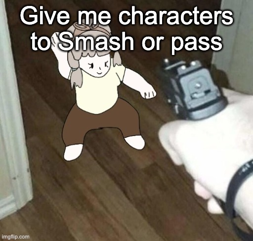 Goofy ahh quandria | Give me characters to Smash or pass | image tagged in goofy ahh quandria | made w/ Imgflip meme maker