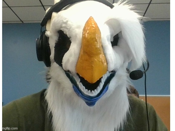 I made a GLaDOS inspired fursuit head! | image tagged in glados | made w/ Imgflip meme maker