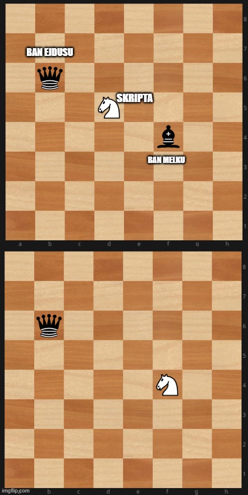 Chess Meme | BAN EJDUSU; SKRIPTA; BAN MELKU | image tagged in chess meme | made w/ Imgflip meme maker