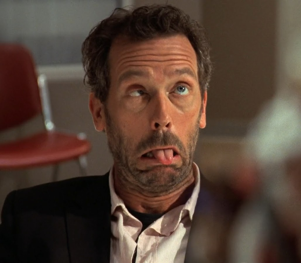 High Quality Dr. House funny face Blank Meme Template