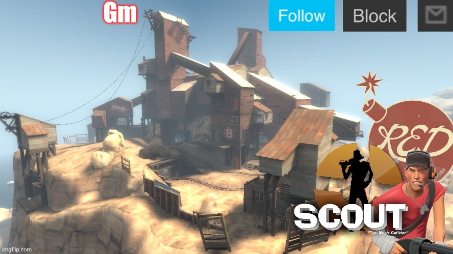scouts 4 announcement temp | Gm | image tagged in scouts 4 announcement temp | made w/ Imgflip meme maker