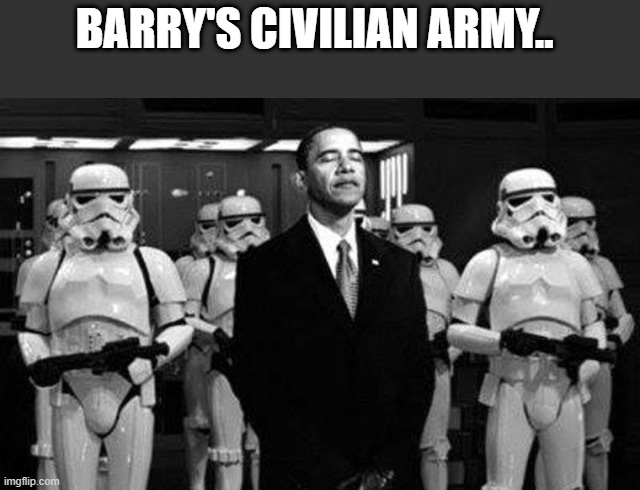 BARRYS civilan army | BARRY'S CIVILIAN ARMY.. | image tagged in democrats | made w/ Imgflip meme maker