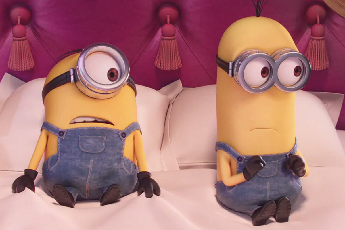 High Quality Minions on bed Blank Meme Template