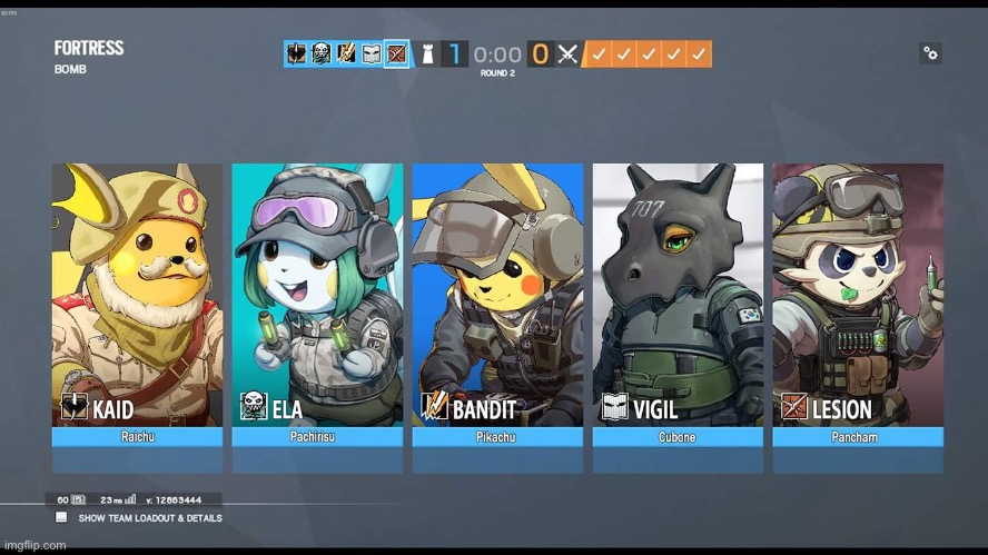 I was looking at memes and found this, Rainbow six siege but pokemon | made w/ Imgflip meme maker