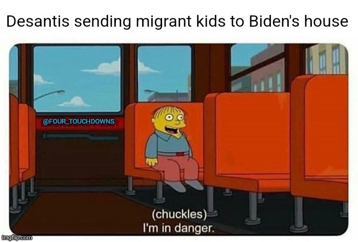 I'm in danger. | image tagged in migrants,joe biden,illegal immigration | made w/ Imgflip meme maker