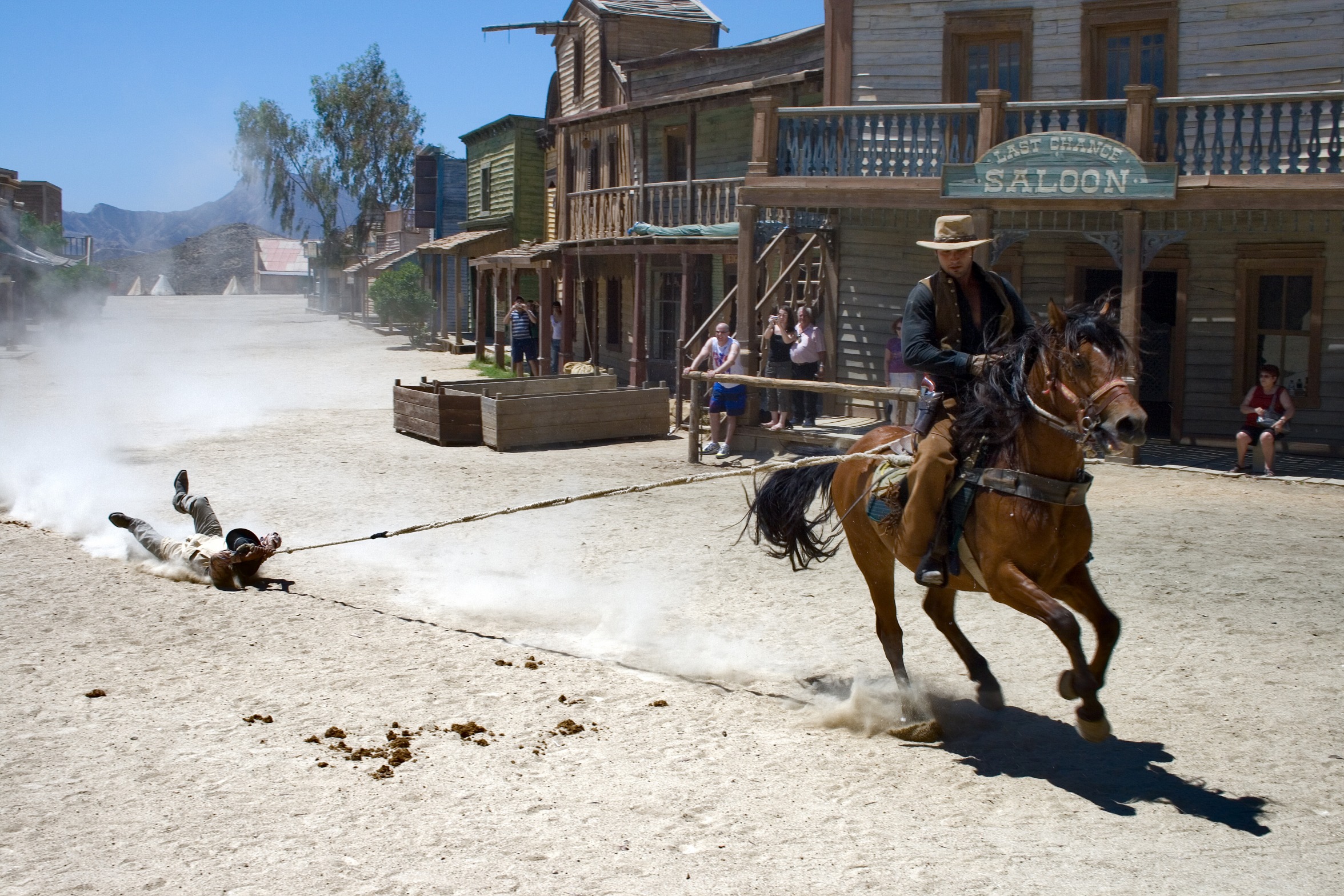 cowboy dragged by horse Blank Meme Template