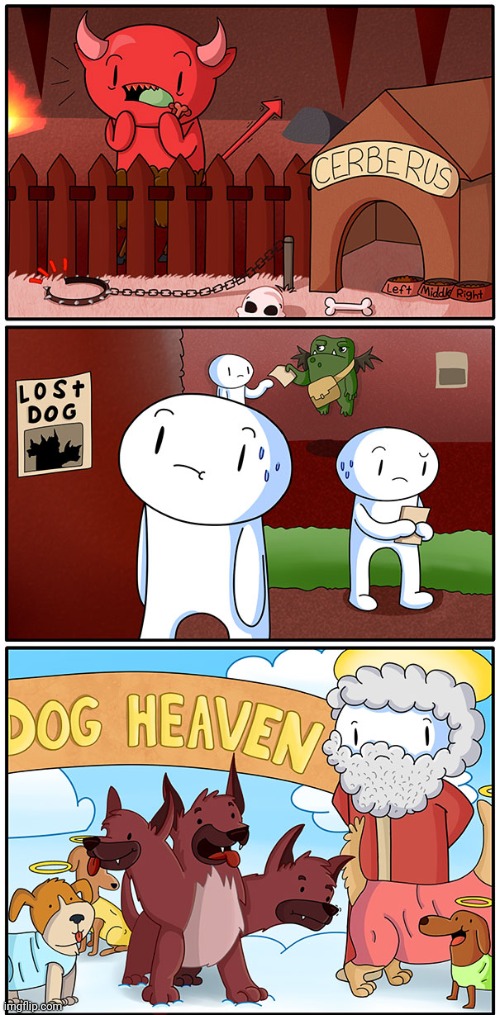 Dog heaven | image tagged in theodd1sout,dog,heaven,dogs,comics,comics/cartoons | made w/ Imgflip meme maker