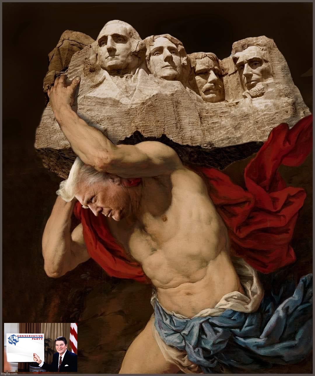Repost to trigger a Leftist, ignore for Trump can’t be stopped (he can’t be stopped no matter what you do) | image tagged in trump steals mount rushmore,trump,cant,be,stopped,conservative party | made w/ Imgflip meme maker