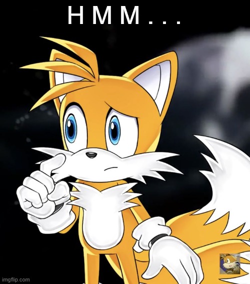 H M M . . . | image tagged in tails thinking | made w/ Imgflip meme maker